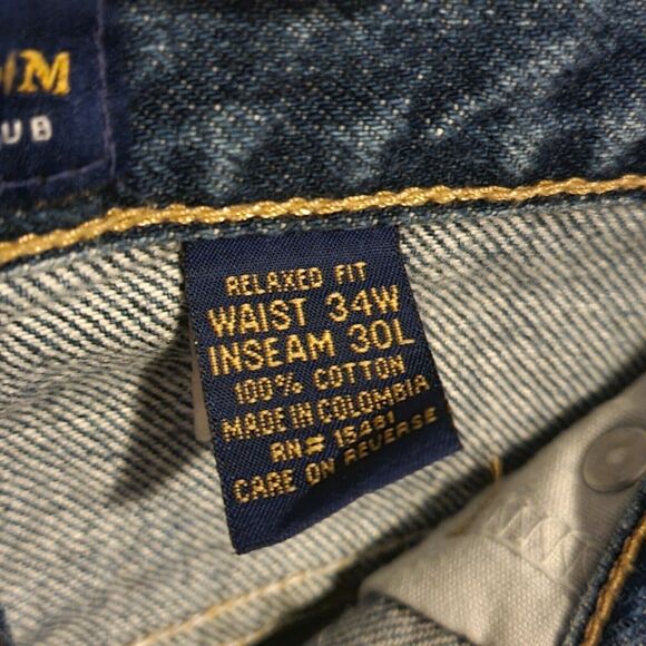 Club Room By Charter Club Mens Jeans Relaxed Fit 34x30 SPOT ON LEG PHOTOED - Picture 4 of 6